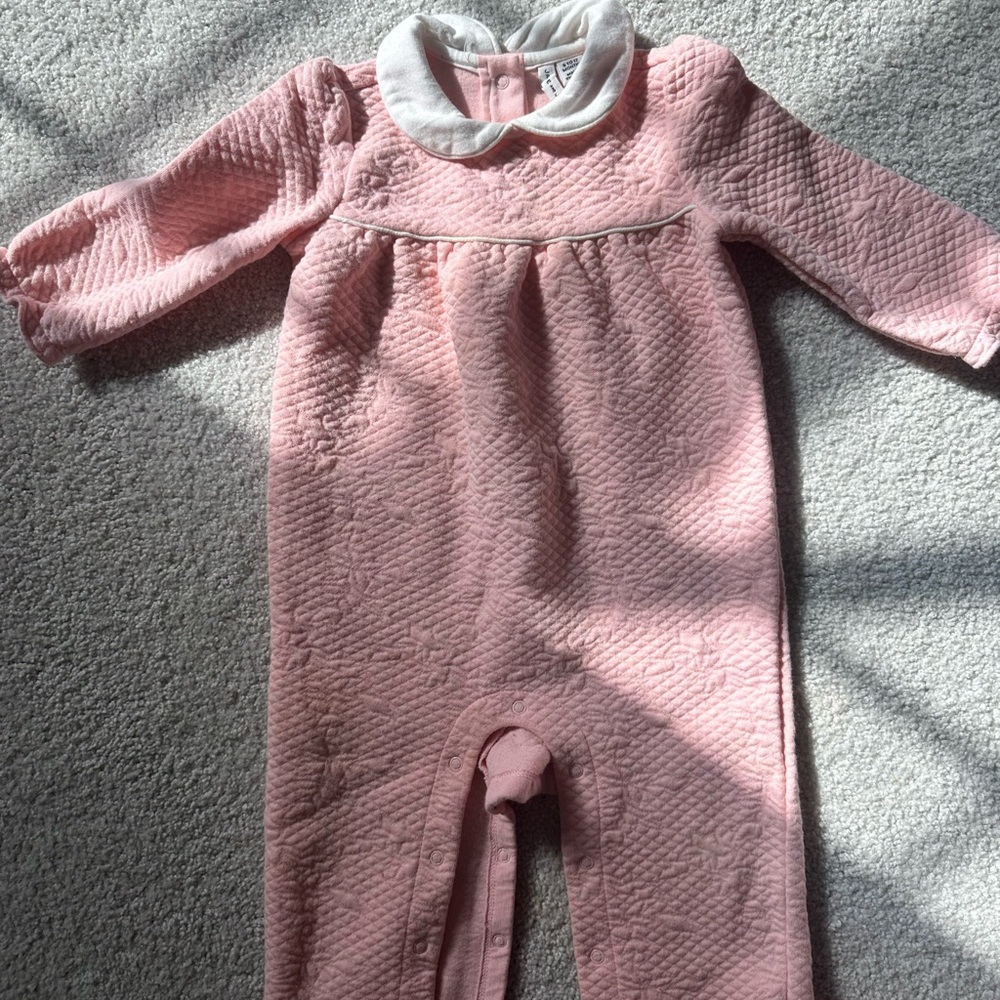 Janie and Jack Pink Quilted One Piece